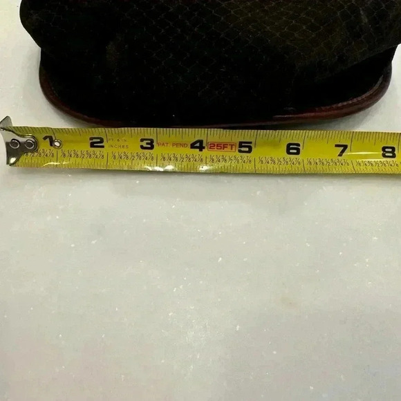 Fortuna brown croc embossed suede & leather small crossbody bag. - Picture 12 of 16